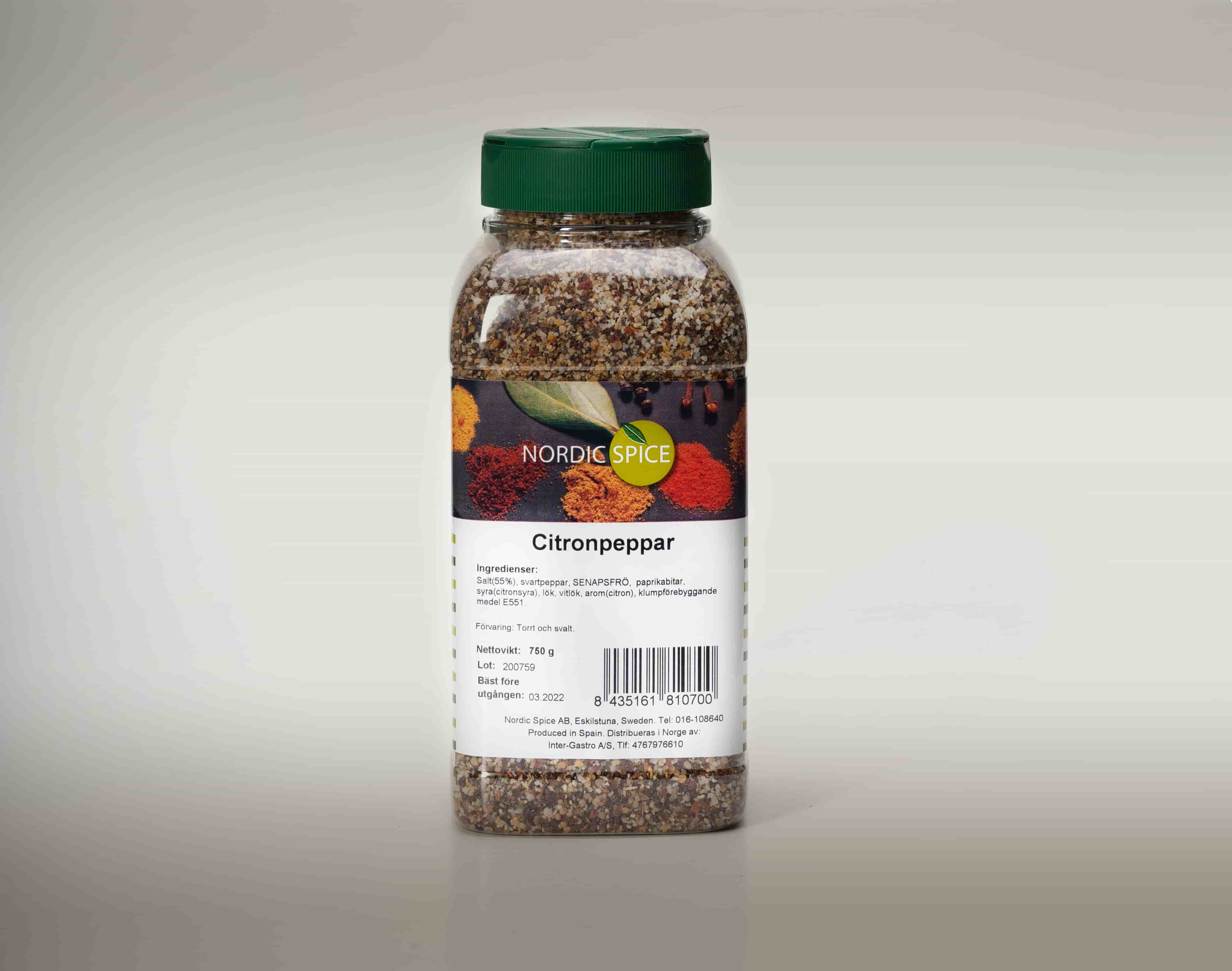 Nordic Spice Citronpeppar 4x750 g