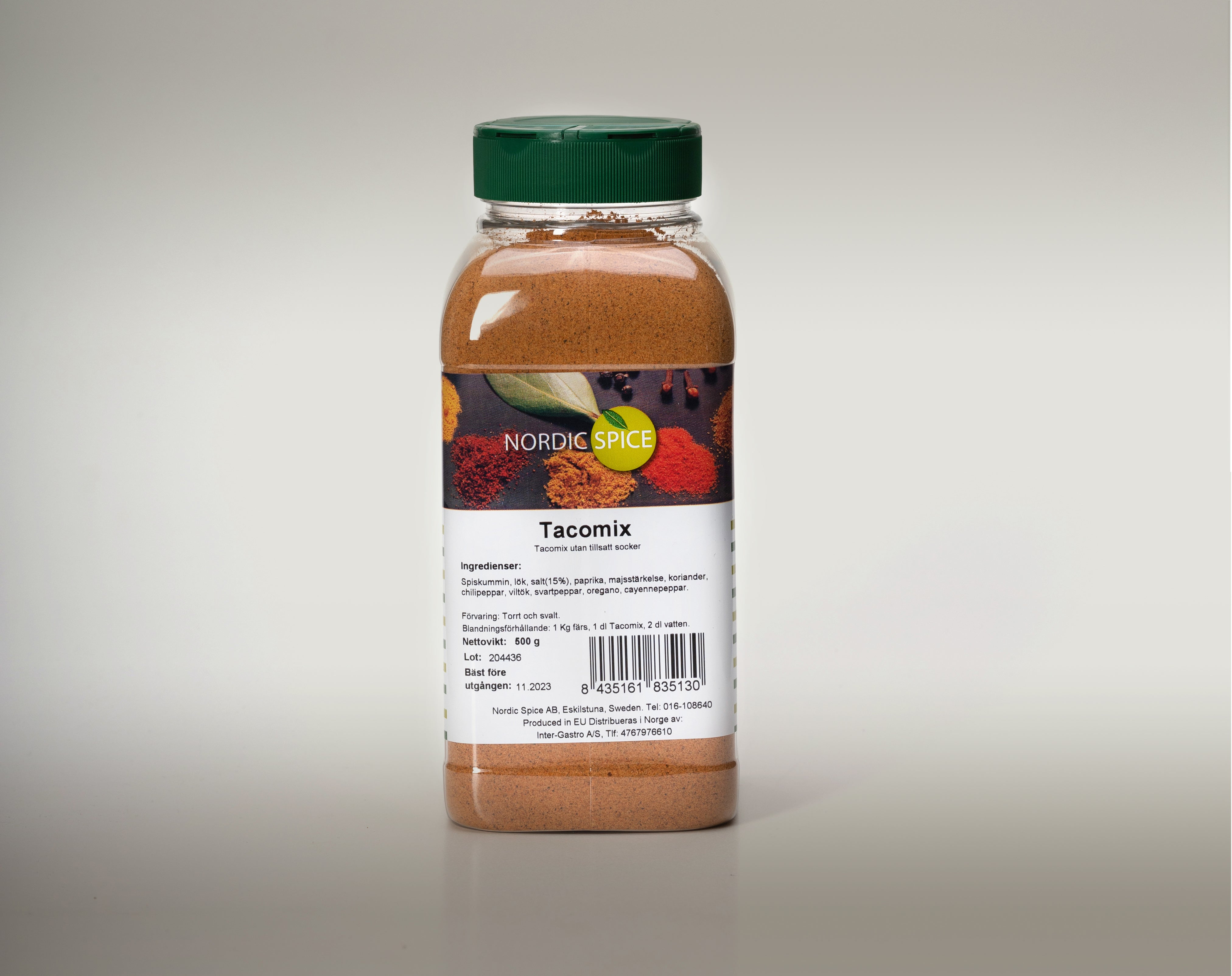 Nordic Spice Tacomix Utan Socker 4x500 g