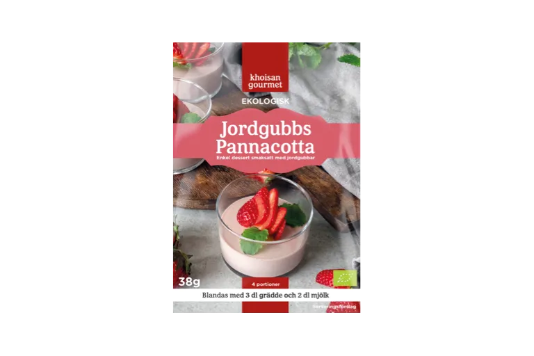 Khoisan Gourmet Jordgubb Pannacotta EKO 38 g
