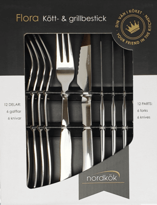 Nordkök Flora Kött & grillbestick 12 delar