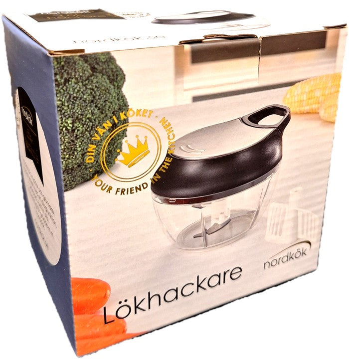 Nordkök Lökhackare svart/rostfri