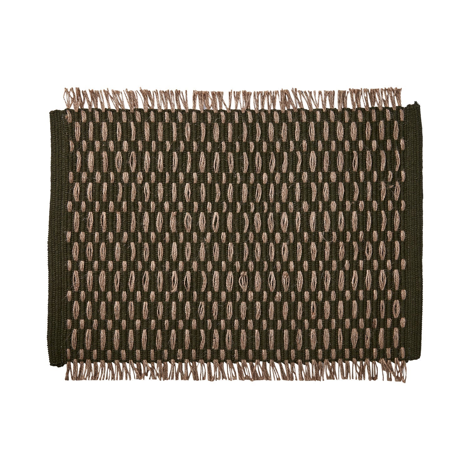 ELINA Tallriksunderlägg, Olivgrön/natur