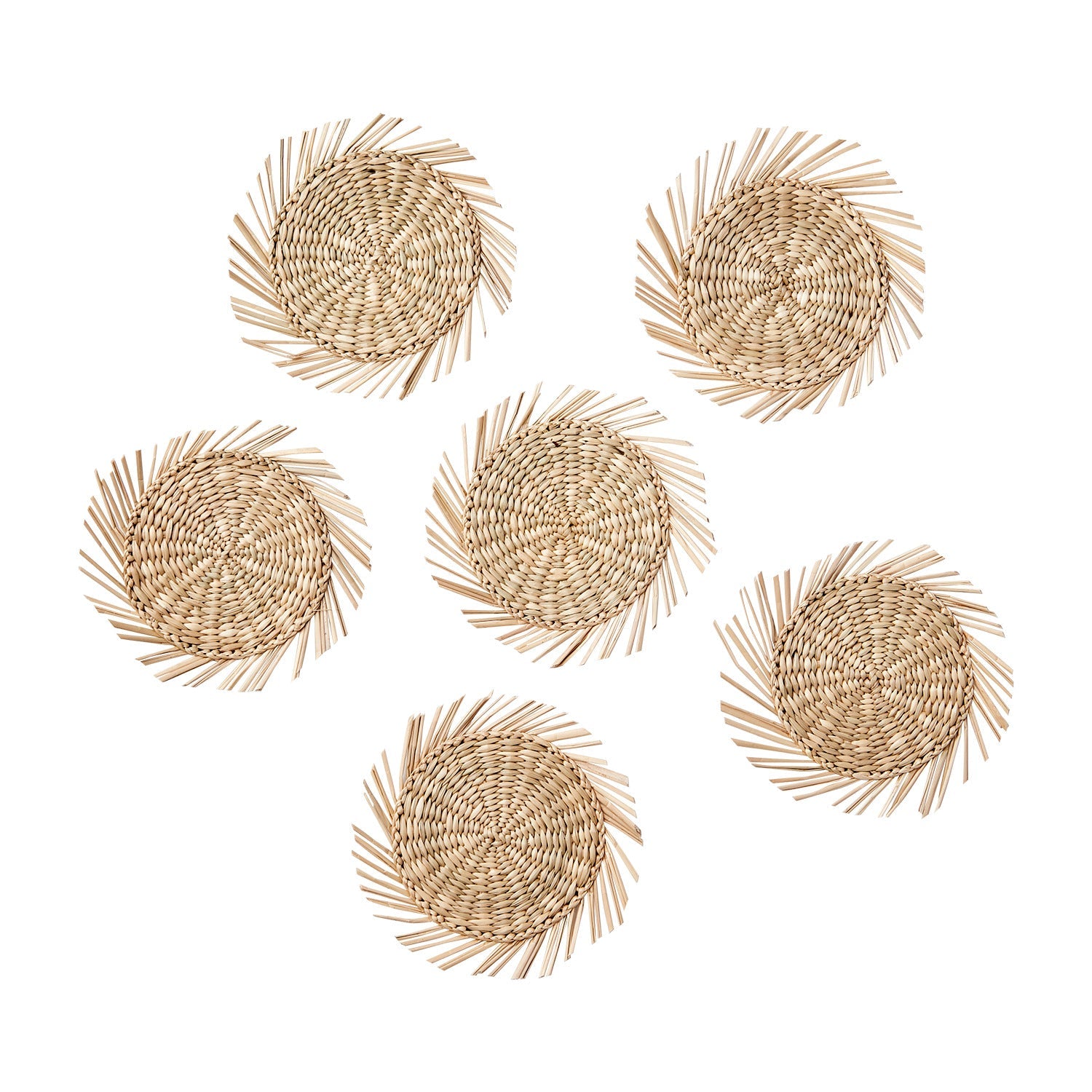 SUNNY Glasunderlägg, set om 6, Natur