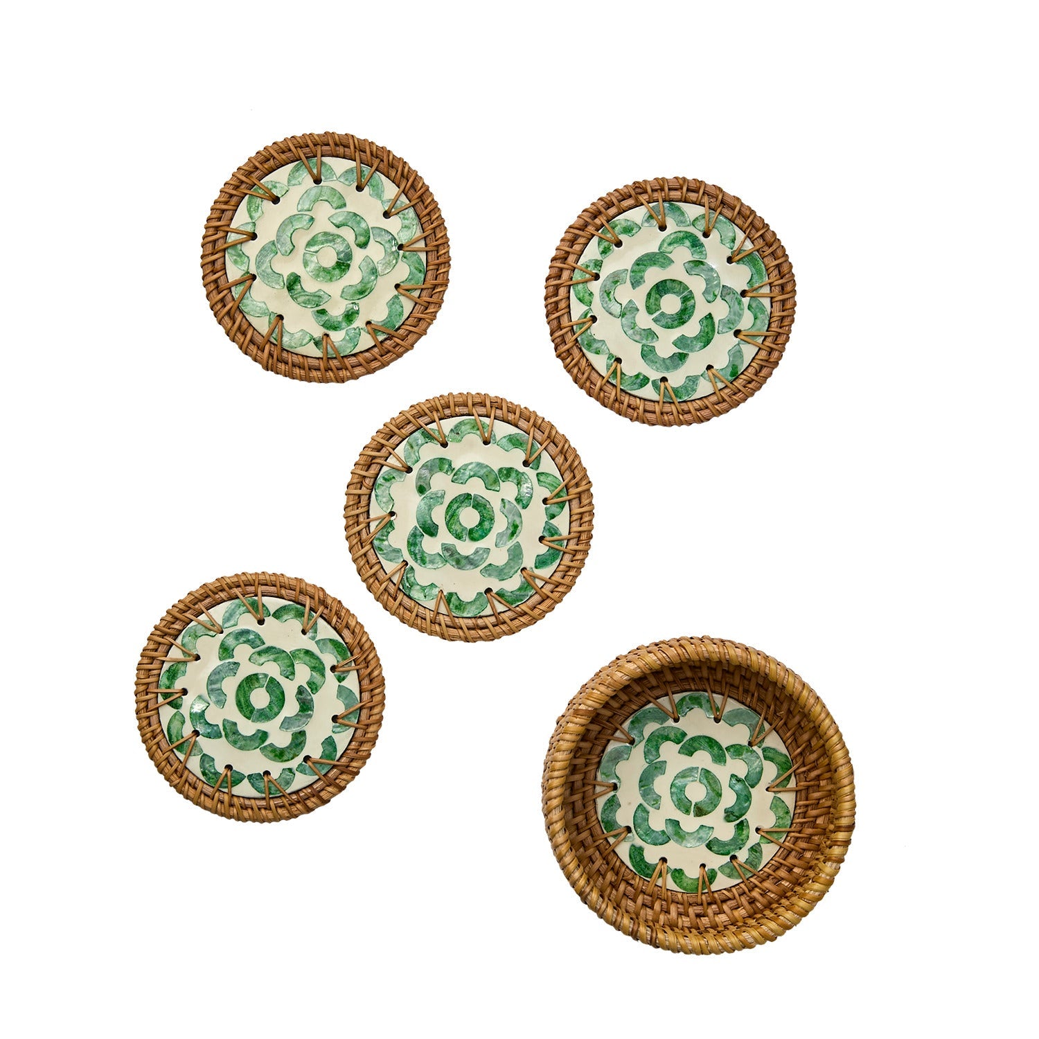 SUNNY Glasunderlägg, Grön/natur