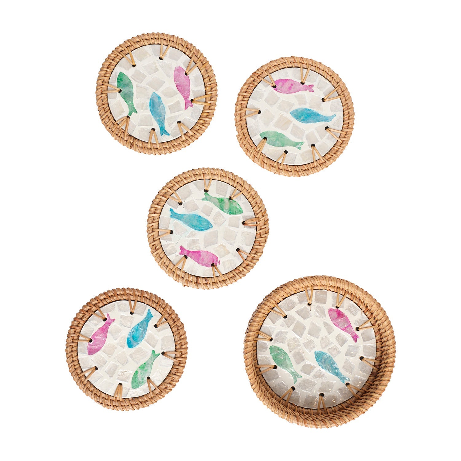 SUNNY Glasunderlägg, Natur/flerfärgad