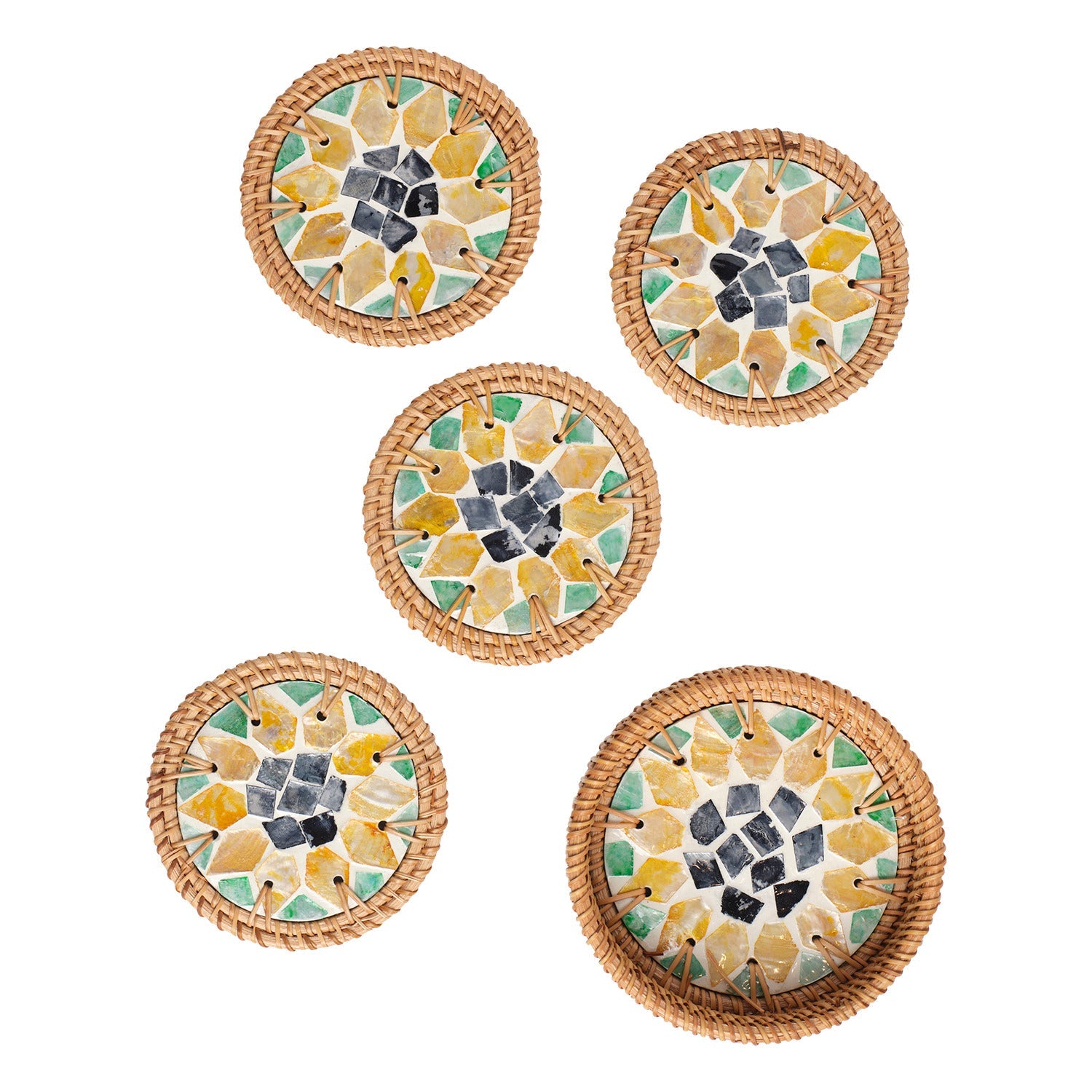 SUNNY Glasunderlägg, Natur/flerfärgad