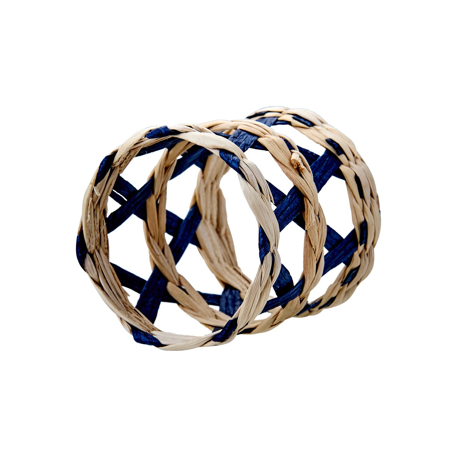 JILL Servettring, set om 4, Klar/blå/natur