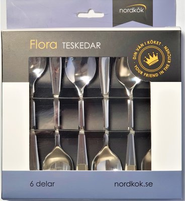 Nordkök Flora, Teskedar 6 delar