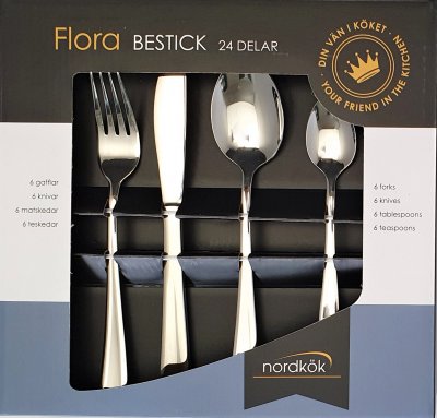 Nordkök Flora bestick 24 delar