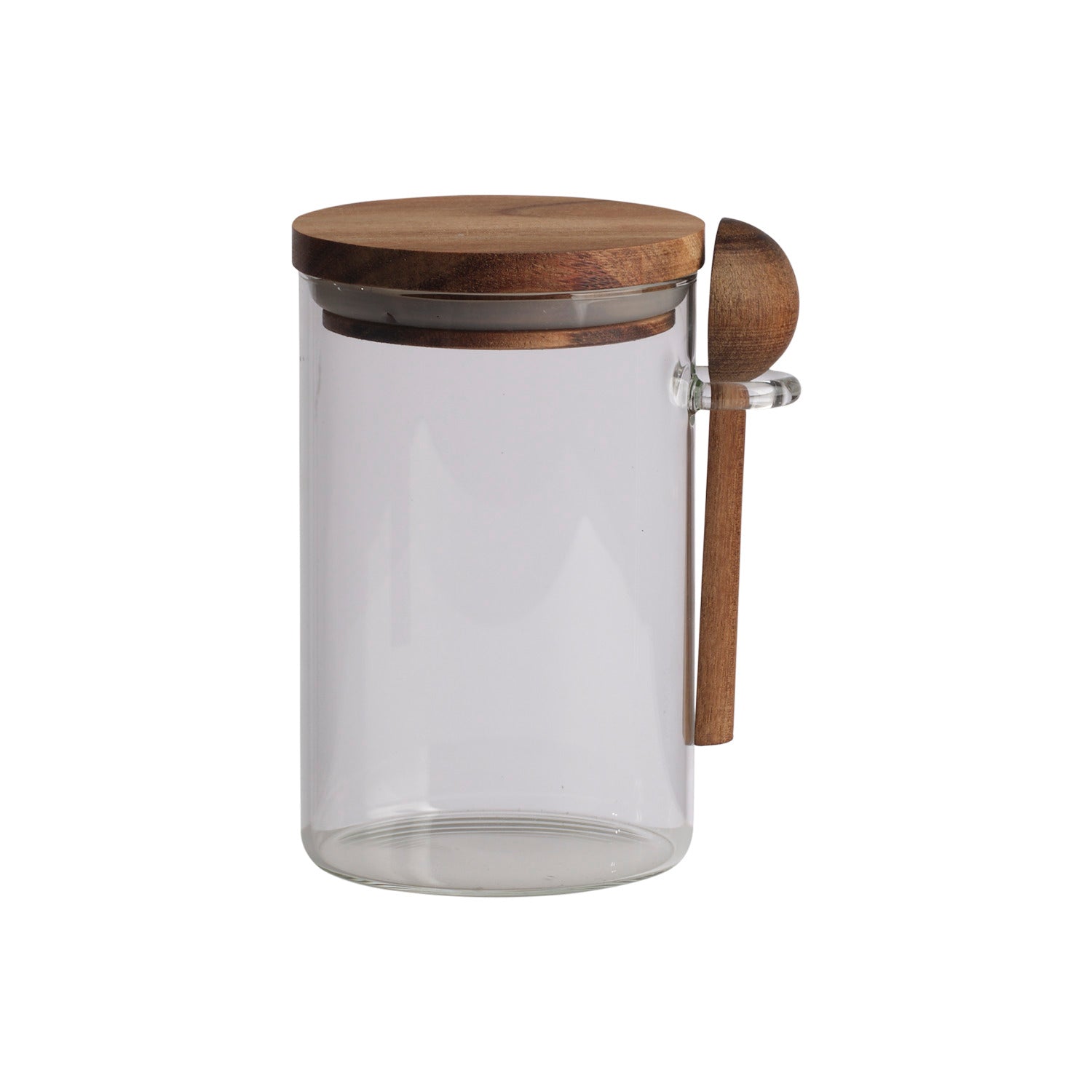 KALLE Burk med lock, Klar/brun