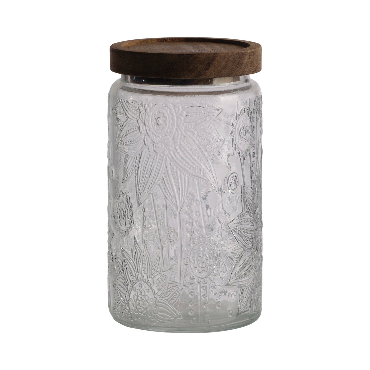 KALLE Burk med lock, Klar/brun