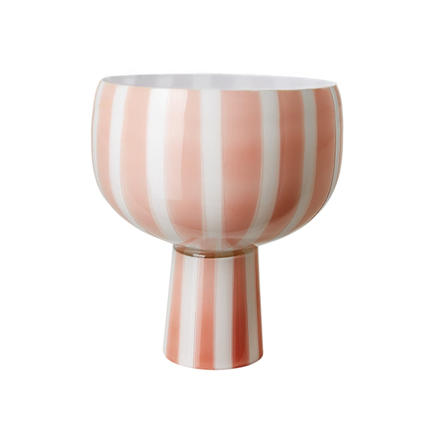 CIRCUS Skål på fot, Persika/vit