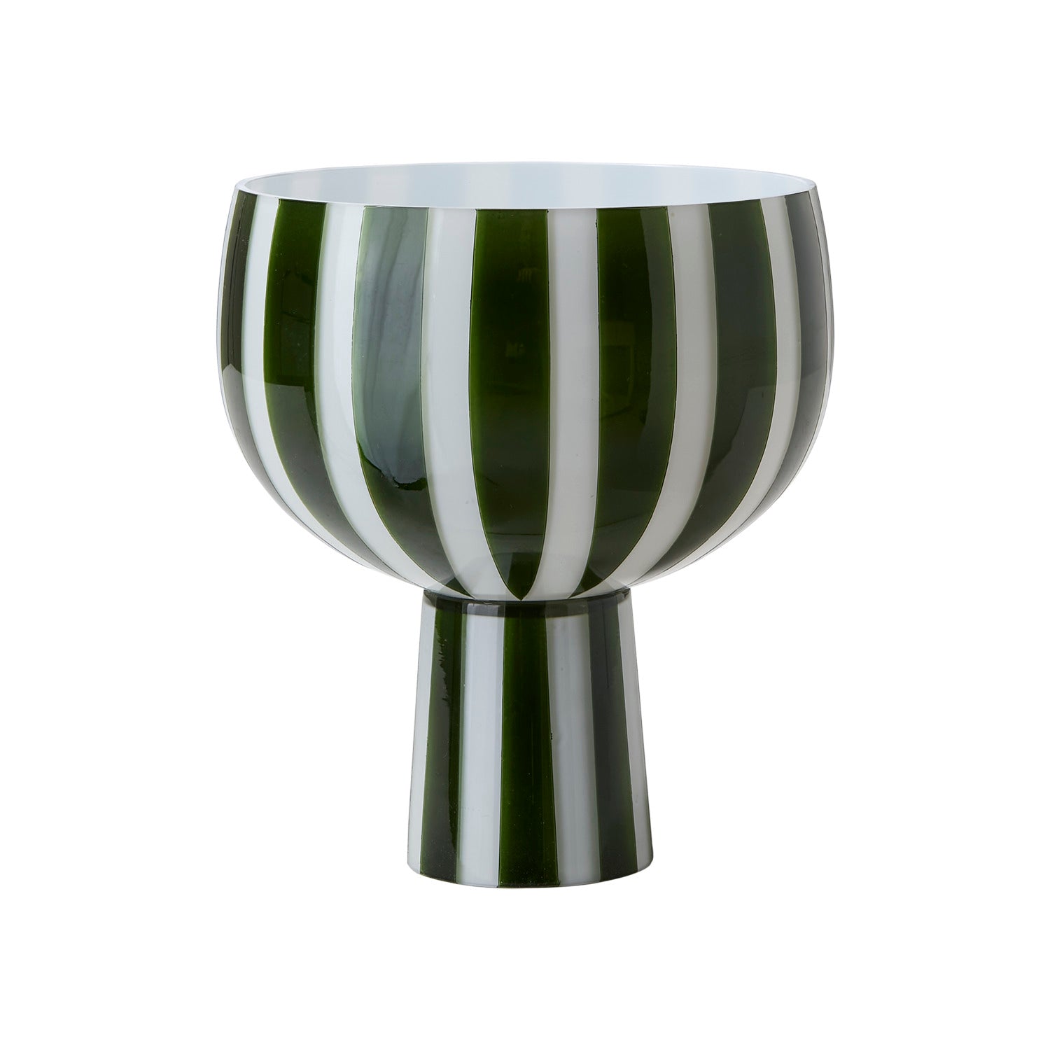 CIRCUS Skål på fot, Grön/vit