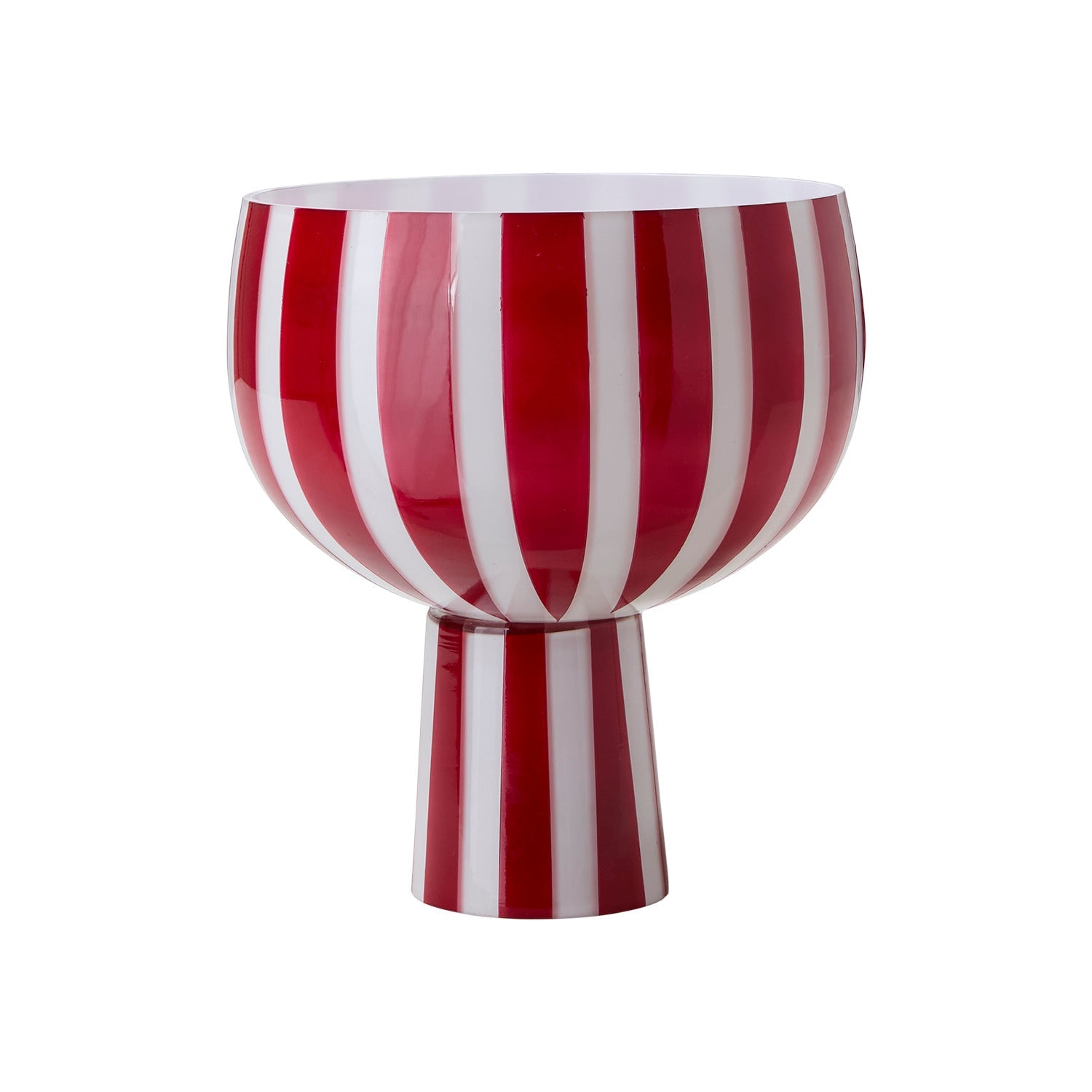 CIRCUS Skål på fot, Röd/vit