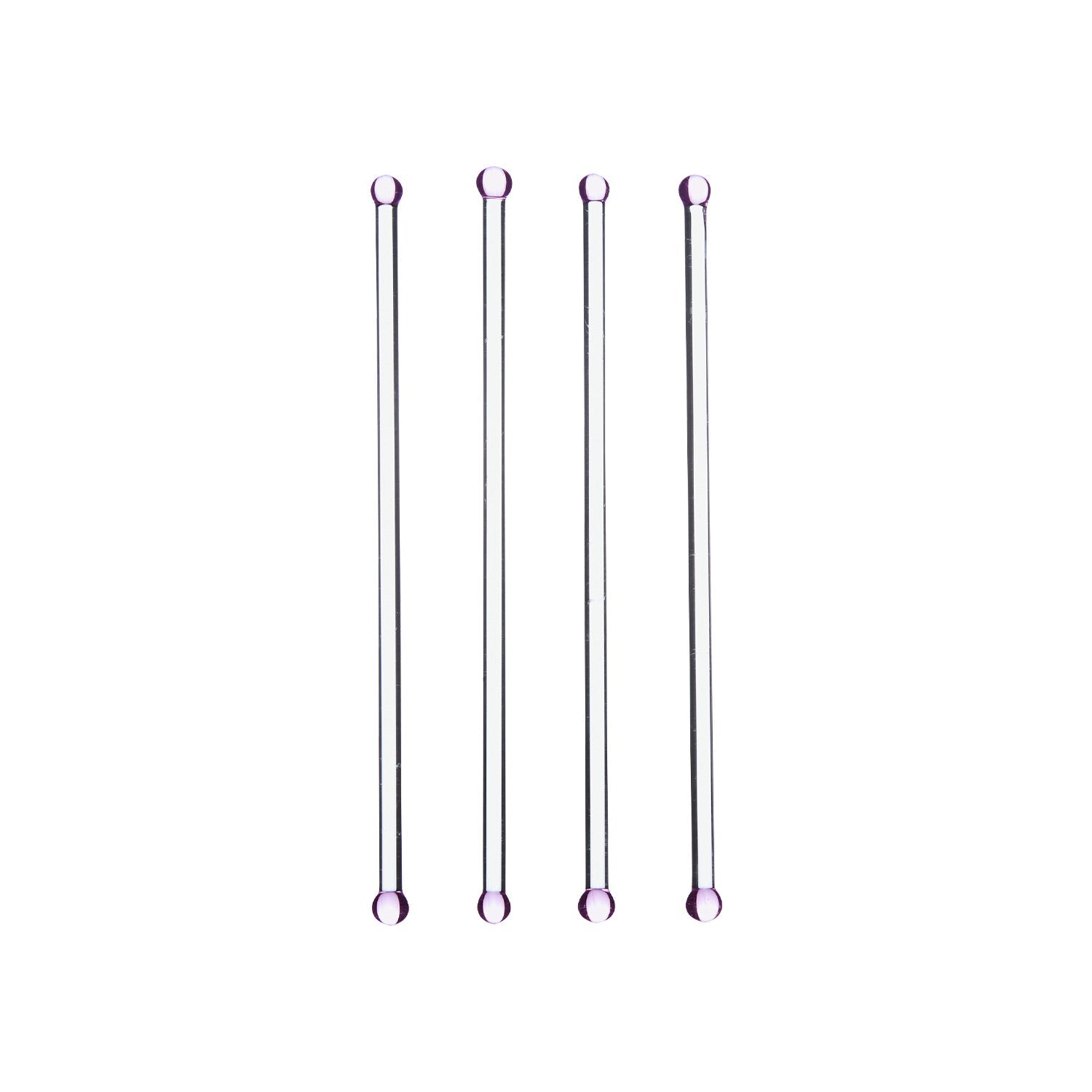 COCKTAIL Drinkpinne, 4-pack, Klar/rosa