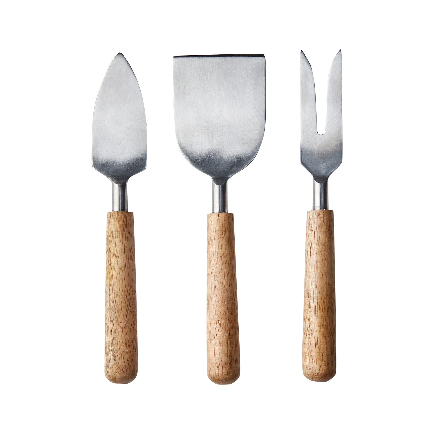 NICO Ostkniv, set om 3, Natur/silverfärgad