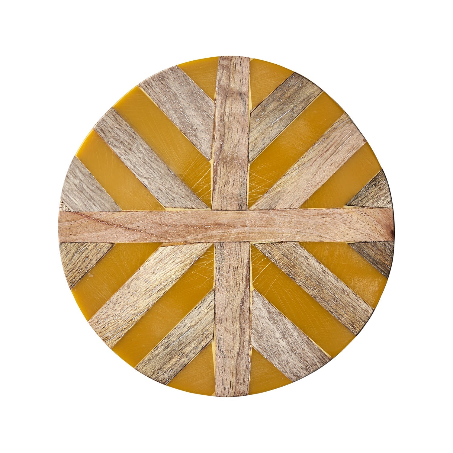 NICO Glasunderlägg, Natur/gul